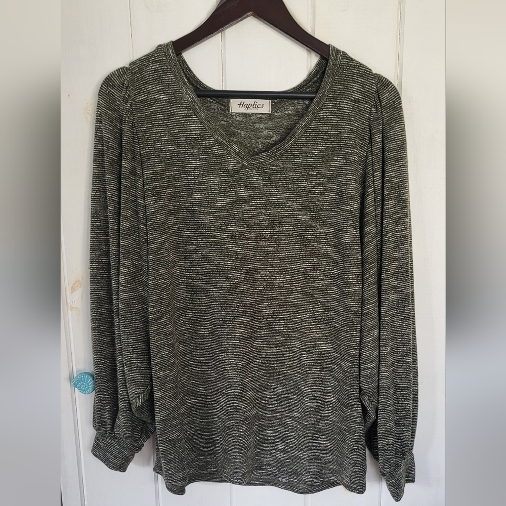 Haptics By Holly Harper Bishop Sleeve Stretch Top